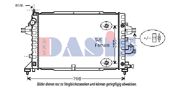 AKS DASIS Радиатор, охлаждение двигателя 150092N